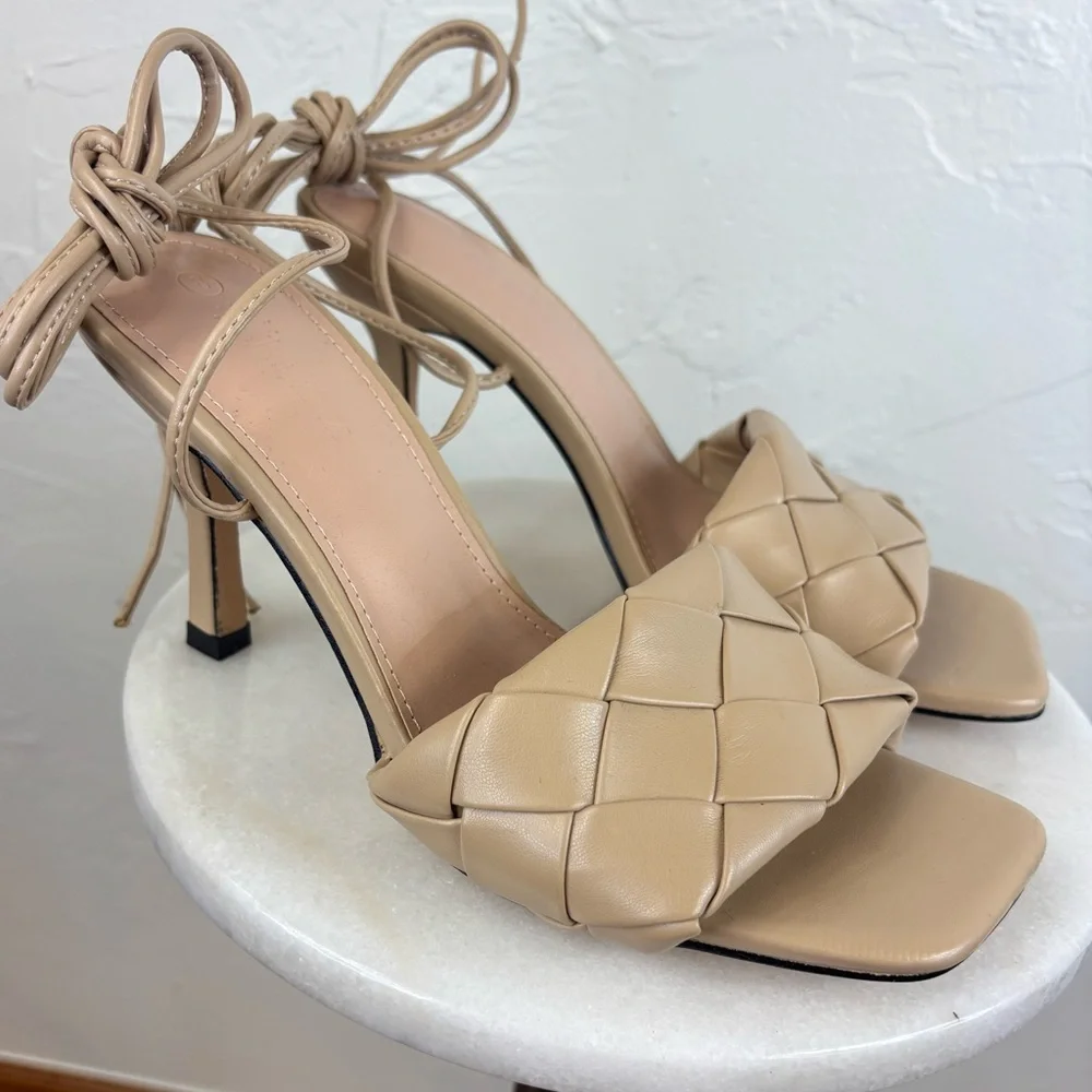 N/A strappy leather